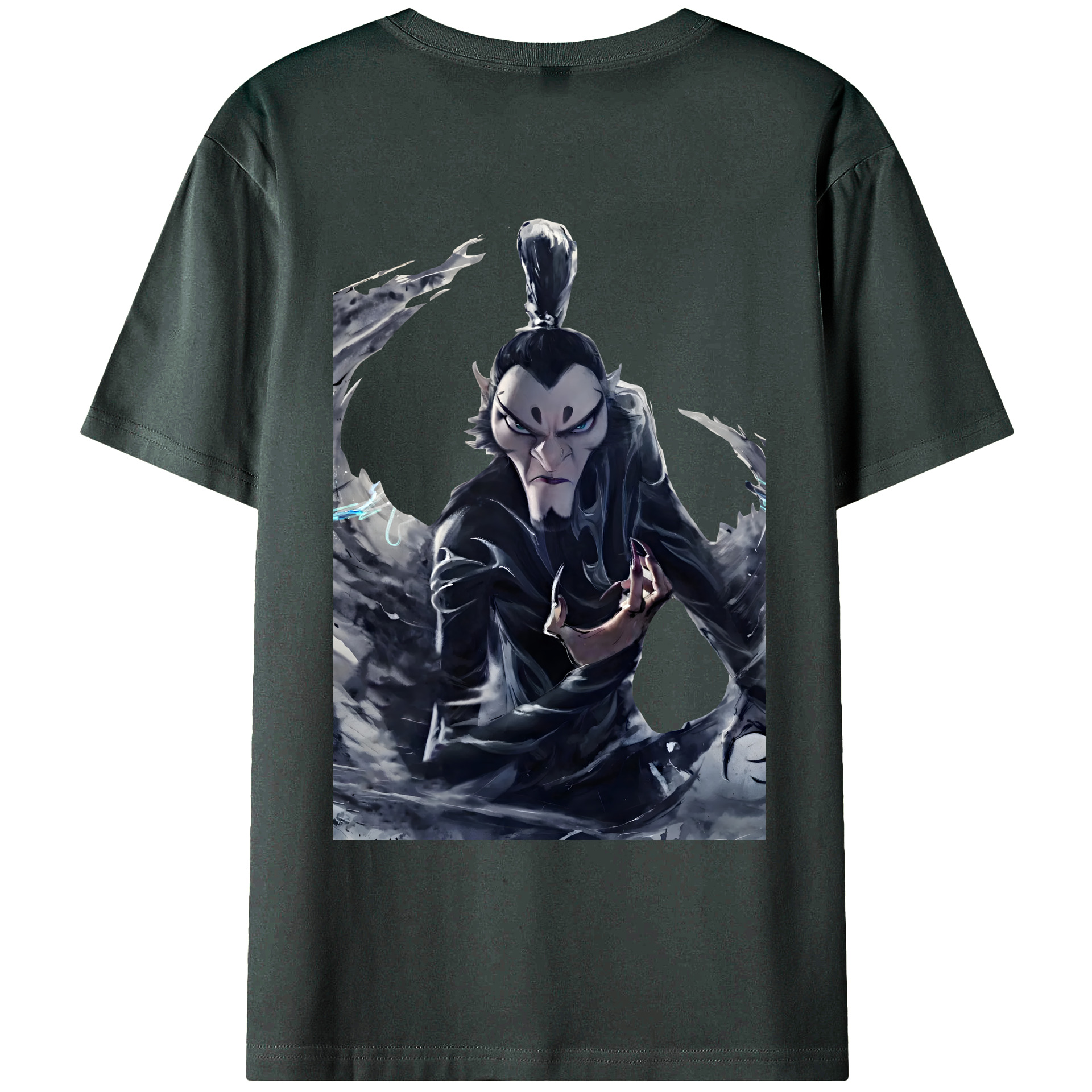 （画像用） Ne Zha 2 ナタ 魔童の大暴れ 綿100％ メンズ半袖Tシャツ（バックプリント） 通気性
